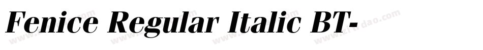 Fenice Regular Italic BT字体转换